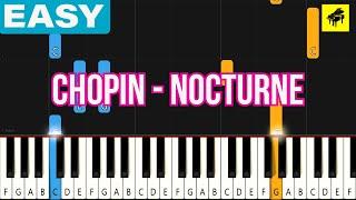 Frédéric Chopin - Nocturne  Easy Classical Piano Tutorial for beginners