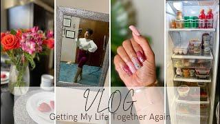 VLOG 2023 Denying Myself Chat Nails at Home Lots of Packages fridge restock Getting on track
