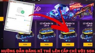 HOT Đăng Kí Thẻ Lên Cấp Bằng Thẻ GARENA 50K Từ Web Chính Chủ Của GARENA 2024  FREE FIRE