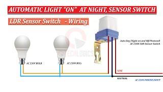 Automatic light sensor  220 Volt Auto DayNight OnOff Photocell LDR Sensor Switch Wiring