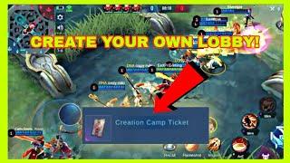 HOW TO JOIN CREATION CAMP TUTORIAL AND RELEASE DATE MOBILE LEGENDS BANG BANG