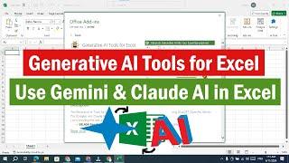 How to Use & integrate Google AI Gemini in Excel  Claude ai for excel formulas