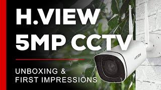 Colour Night Vision CCTV  H.View 5MP Camera Unboxing