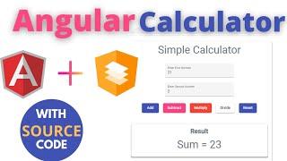 Calculator in Angular 13 Using Angular Material and Bootstrap