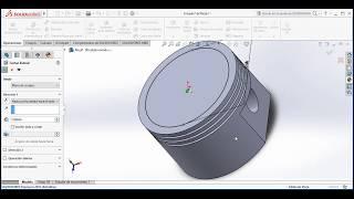 diseño de un pistón en solidWorks 2016