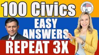 100 Civics Questions and answers in Order REPEAT 3X   2008 version Civics Test  US Citizenship