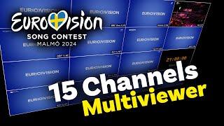 How TV stations join together for Eurovision – 15 channel multiviewer