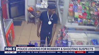 Surveillance video captures 2 suspects wanted in DC armed robbery shooting police