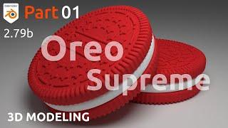 3D Modeling Oreo Supreme in Blender 2.79 Cycles Render - Part 01