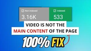 Fix  Video is not the main content of the page  Google Search Console SOLVED