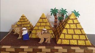 The Pyramids of Giza  Maket and the Pyramids with Foam  Idea of Wonderful Artwork 