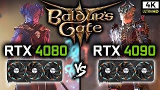 RTX 4080 vs RTX 4090 in Baldurs Gate 3  4K Benchmark