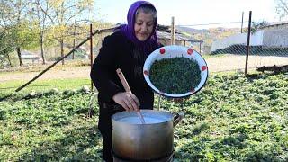 RECIPE DOVGA FROM AZERBAIJAN CUISINE IN THE VILLAGE