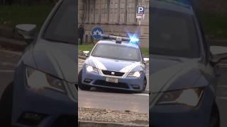 POLIZIA DI STATO IN SIRENA + SGOMMATA MILANO