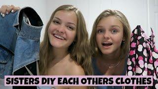 Sisters DIY Each Others Clothes Challenge  Jacy and Kacy