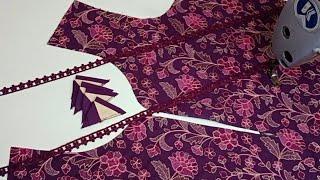 neck design cutting & stitchingsimple piping neck design for Kurti with lacesalma designing ideas