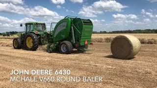 Which Round Baler Is The Best? Round Baler in action  McHale V660 with John Deere