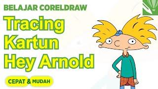 Speed Art Kartun Hey Arnold Nickelodeon Dengan Coreldraw - Tutorial Coreldraw