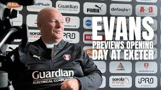 Evans previews Exeter City trip 