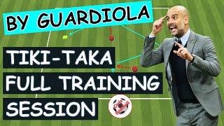Tiki-τaka training session by Pep Guardiola