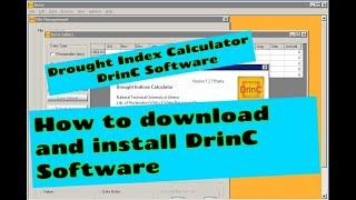 How to Download and Install DrinC Software  Drought Index Calculator  DrinC Software