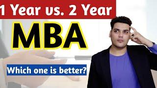 1 Year MBA vs 2 Year MBA  1 Year MBA in India in 2020? Hindi