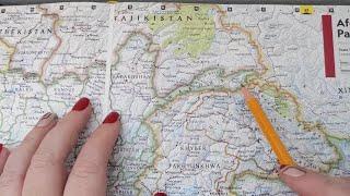 ASMR  Badakhshan Afghanistan History & Geography  Soft Spoken Map Tracing Google Earth