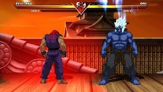 EVIL RYU VS ONI - VERY INCREDIBLY EXCITING FIGHT 