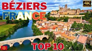 Beziers France - 4K Drone Vlog Travel Video - TOP 10 Things To Do in Béziers Valras Beach