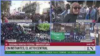 Segunda marcha federal universitaria rechazo al veto a la ley de financiamiento educativo