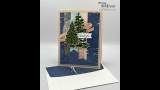 Stampin UpFrosted ForestCountry Woods DSPOnline ExclusiveThank You Card