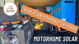 MOTORHOME #RVSOLAR 412AH SOK LITHIUM BATTERY POWER