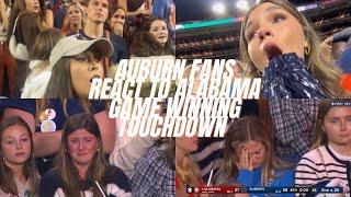 Auburn Fans React To Alabama Game-Winning Touchdown  Best Fan Reactions Of #8 Alabama vs Auburn
