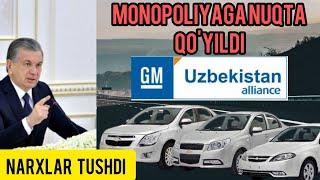 GM UZBEKISTAN NARXLARI TUSHISHI KUTILYOTGAN AVTOMOBILLAR