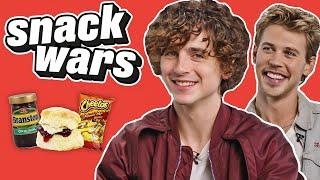 Timothée Chalamet and Austin Butler Rate British Food  Snack Wars