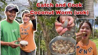 Masarap pala ang Uok  Catch and Cook Coconut Worm  Ka Mangyan Vlogs