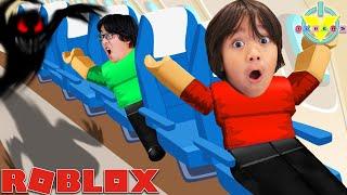 Ryan Escapes the Airplane with Daddy in ROBLOX Lets Play Roblox Airplane 4 with Ryans Daddy