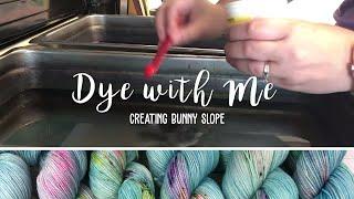 DYE WITH ME Creating Bunny Slope  Lofty Loops Yarns  Hand Dyed Yarn  Speckled Yarn Dyeing