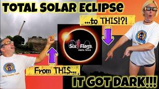 Total Solar Eclipse @ The Park  Six Flags Fiesta Texas  DAYTIME Drone & Firework Show 4-8-24