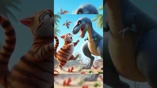 dinosaur and cat gegagedigedagedago #shorts #youtubeshorts #shortvideo