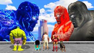 GTA 5  GTA5 SHINCHAN & FRANKLIN DRAWS ICE LAVA GOD TO FIGHT THE BLACK LAVA GOD IN GTA 5