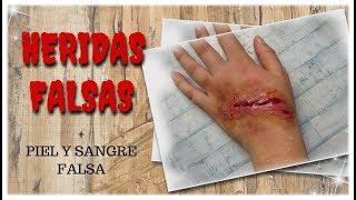 HERIDAS FALSAS PARA HALLOWEEN  paso a paso