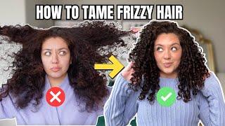 How To Tame Frizzy Hair  Curly Hair Tips I Wish I Knew Sooner