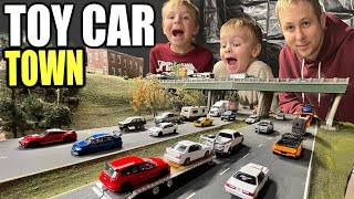 DAD Builds TOY CAR TOWN We made it BIGGER 164 scale Diorama