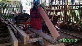 proses pembuatan pintu kayu mengkirai part 1