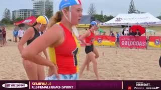 U15 Female Beach Sprints - 2024 Youth Queensland Surf Lifesaving Championships