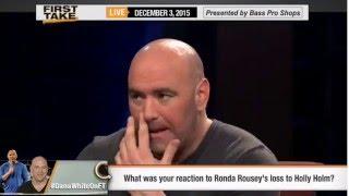 ESPN First Take   Dana White Talks About UFC 194 & Ronda Rousey Rematch