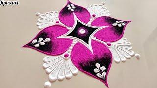 Diwali laxmipujan special simple and easy rangoli design