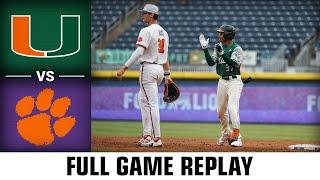 Miami vs. Clemson Full Game Replay  2023 ACC Baseball Championship Game