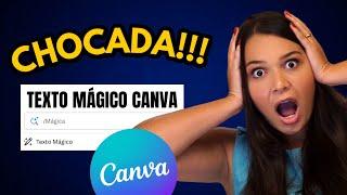 TEXTO MÁGICO NO CANVA PELO CELULAR  Inteligência Artificial Cria Qualquer Conteúdo no Canva